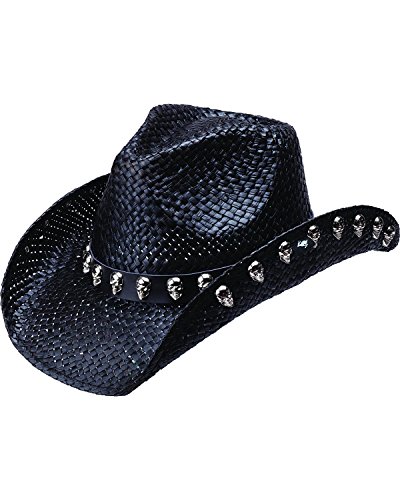 Peter Grimm Ltd Unisex Gotham Straw Cowboy Hat Black One Size #TOP2