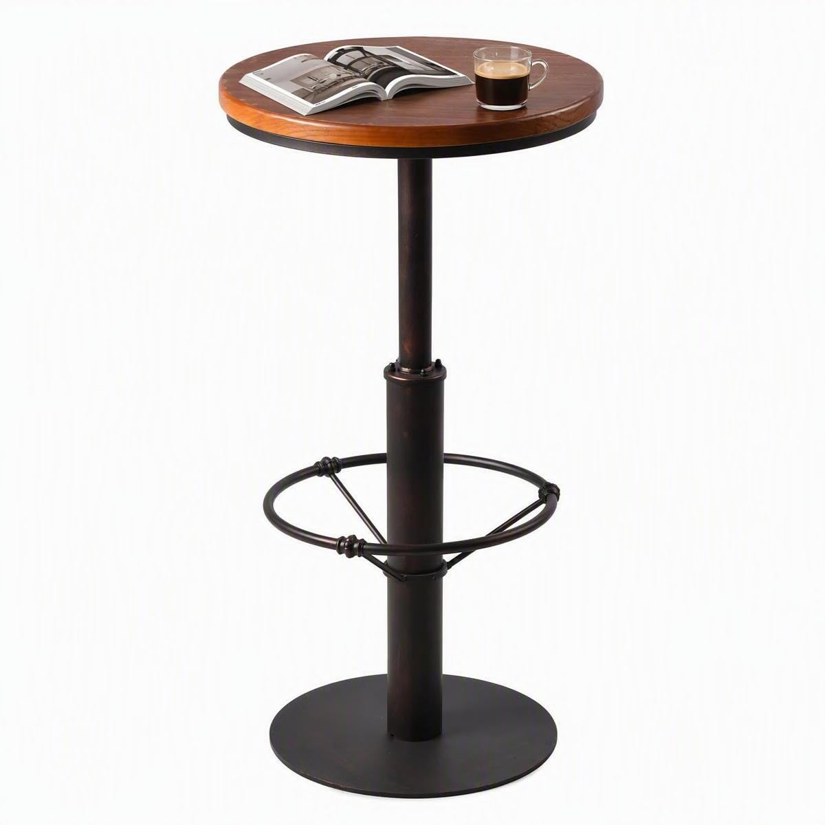 Industrial High Pub Table 42' Vintage Bar Dinner Table (Copper)