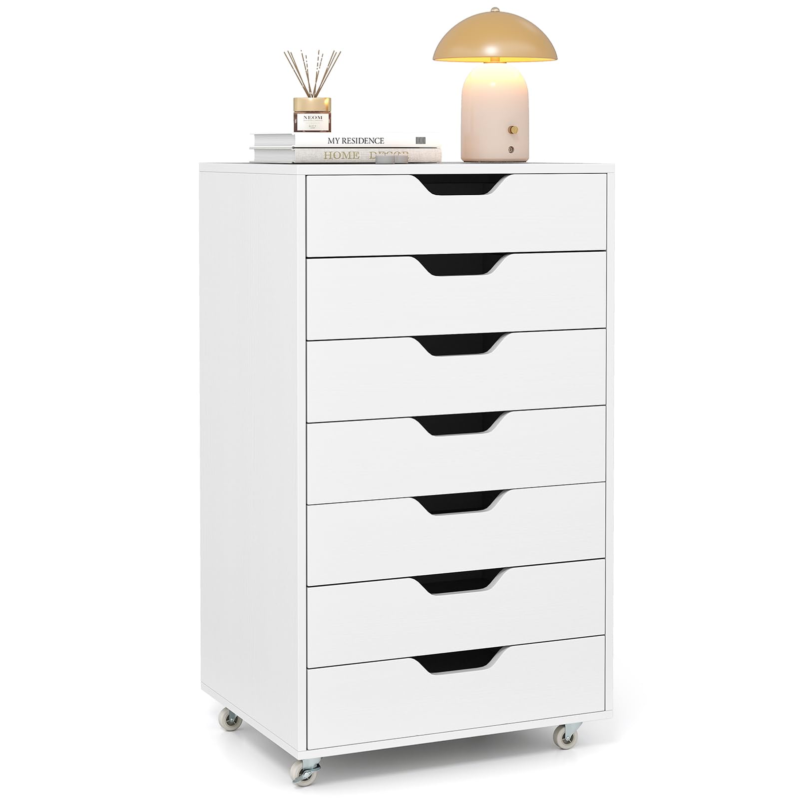 Giantex 7-Drawer Mobile Lateral Filing Organizer in a home office setting
