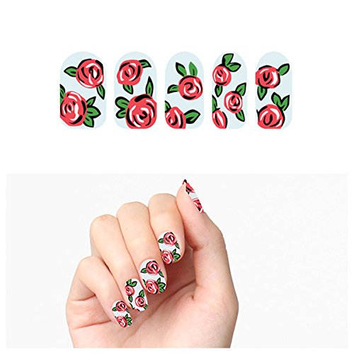 Tattify Rose Nail Wraps - Royal Blush (Set of 22)