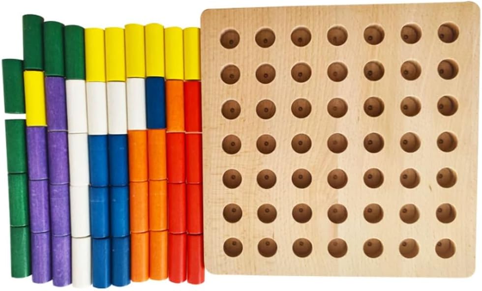 Montessori Wooden Color Sensory Plastic Blocks and Sticks, Color Discrimination Teaching Aid