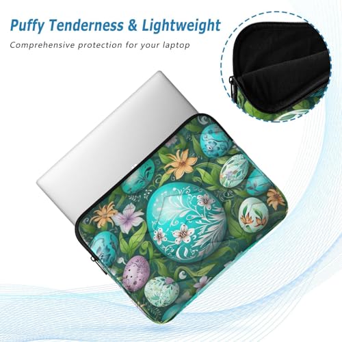 Funda para portátil 13-14 pulgadas Flowers Green resistente y protectora miniatura 5