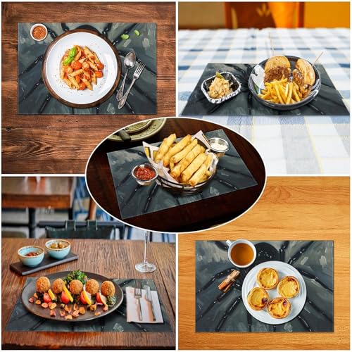 Sets de table effrayants lavables et antidérapants pour buffet - 6