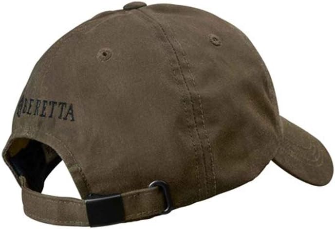 Beretta Men's Waxed Cotton Hunting Outdoor Casual Hat with Beretta Trident logo