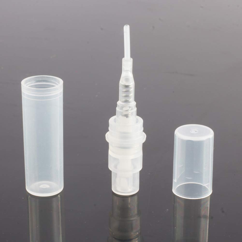 20 Pieces 3ml Portable Refillable Spray Bottle Clear Plastic Spray Bottle Cute Sample Vial Cosmetic Atomizers Spray Bottle Container with 2 Pieces 3ml Dropper for Perfume Essential Oils (3ml) image 5