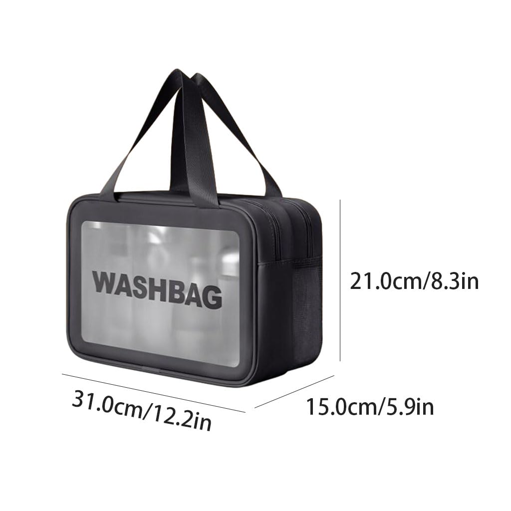 Dogodny Plastic transparante toilettas Draagbare opbergtas Make-up tas Grote capaciteit reistas Praktyczny