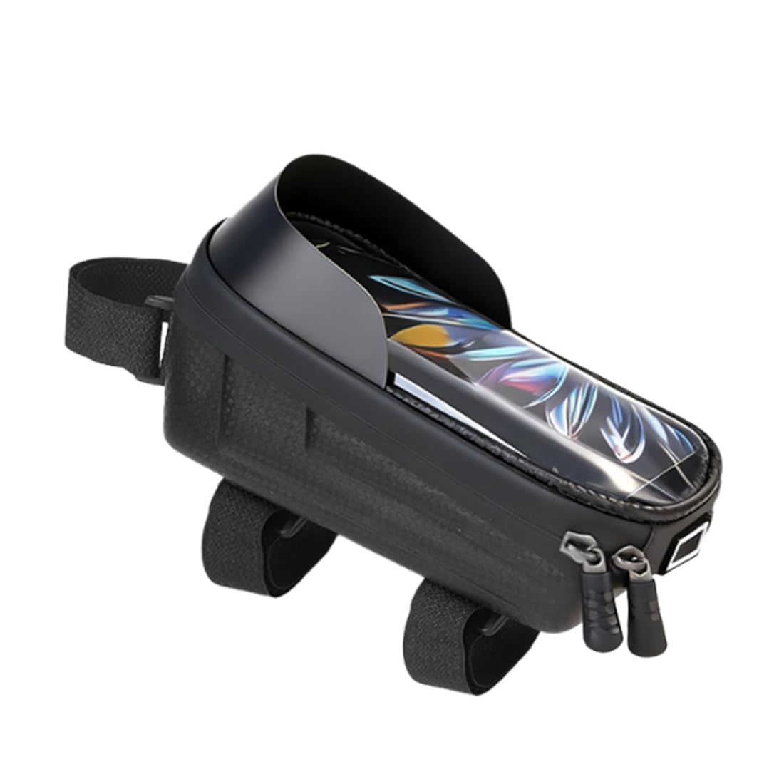 Borsa Bici Telaio Sgancio Rapido, Borsa Bici Telaio Impermeabile, con Visiera Parasole, orta Telefono Bici Portabilità, Borsello Bici Touchscreen per Smartphone Fino a 6,8'', Accessori Bici MTB