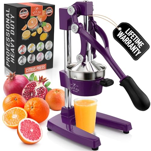 Image of Zulay Kitchen Cast Iron Juicer - Heavy Duty Manual Juicer with Detachable Strainers for Easy Cleaning, Orange Juice Press for Citrus Fruits, Perfect for Bartenders, Juice Lovers & Health Enthusiasts