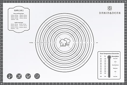 Image of Silicone Mat, 24 x 36inch Extra Large Non-stick Pastry Baking Mat with Measurement, Resuable Thick Cookie Sheet Counter Mat, Dough Rolling Mat, Oven Liner, Fondant /Pie Crust Mat