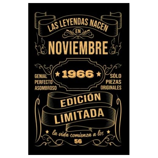 Cumpleaños Vintage Leyendas Nacen en Noviembre 1966: Regalo de 56 cumpleaños para mujeres y hombres, regalo de 56 cumpleaños para él/ella, Cuaderno Diario | regalos de noviembre