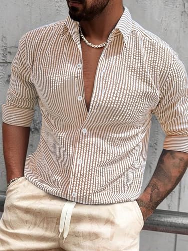Image of Lymio Men Shirt || Striped Shirt for Man || Full Sleeve || Casual Style (Packs Also Available) (Crush-Lining-New)