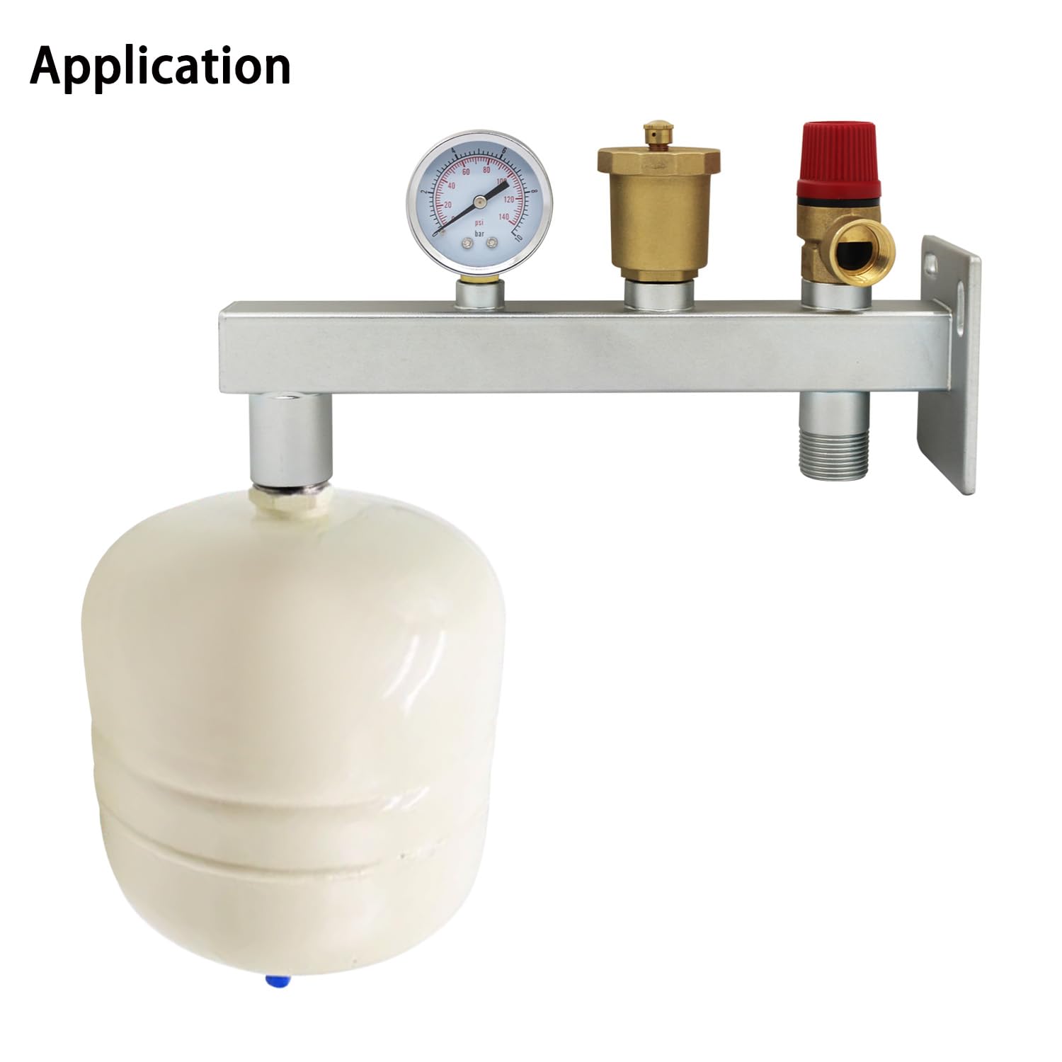 Soporte para vaso de expansión soporte de pared para tanque de expansión depósito de expansión soporte de montaje en pared accesorios de hierro (soporte kit)