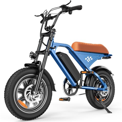 Electric Bike for Adults, 1500W Peak 16''Fat Tire E Bike, 55+ Miles image 1
