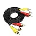Produktbild 3 RCA Stecker auf 3 RCA Stecker geschirmtes Kabel, Composite Video und Stereo Audio Anschlusskabel für TV-Boxen, DVD-Player, Videorekorder, Camcorder, Projektoren, Spielekonsolen usw.(3 m)