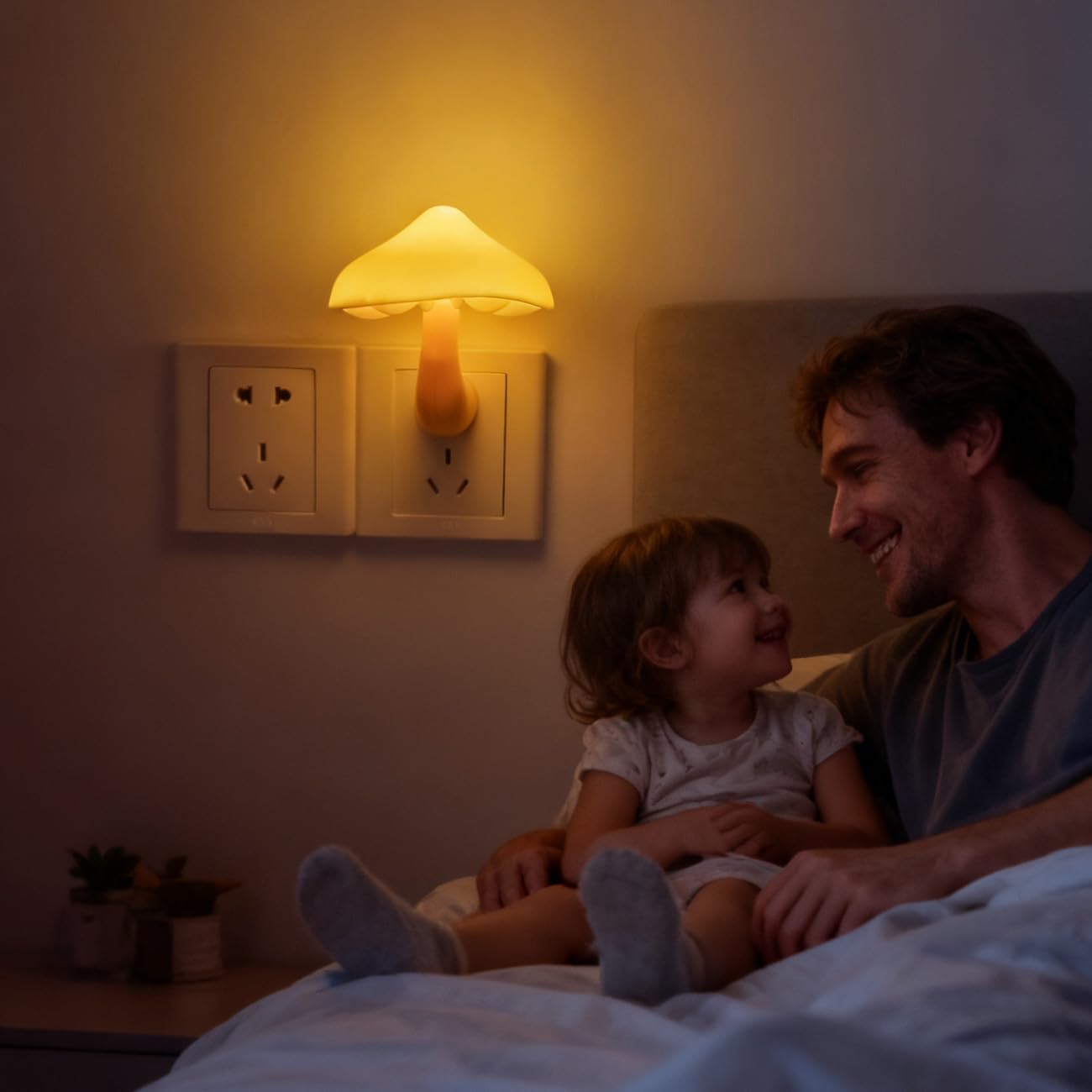 AUSAYE Lot de 4 veilleuses LED à changement de couleur pour enfants, adultes, chambre à coucher, salle de bain, couloir, escaliers, cuisine