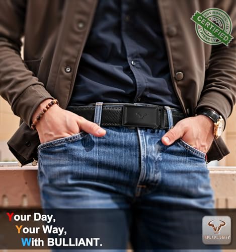 Image of BULLIANT Ratchet Trimmable Leather Belt for Men Adjustable 1 3 /8-Gift Boxed | Smooth Sliding | Micro Adjustable Fit | Tailored Size | Holeless Understated Elegance