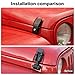 JeCar Aluminum Hood Latches Locking Hood Catch Kit Exterior Accessories Compatible with Jeep Wrangler 2007-2023 JK JL Gladiator JT Truck, Star