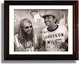 Framed Willie Nelson and Leon Russell Autograph Replica Print