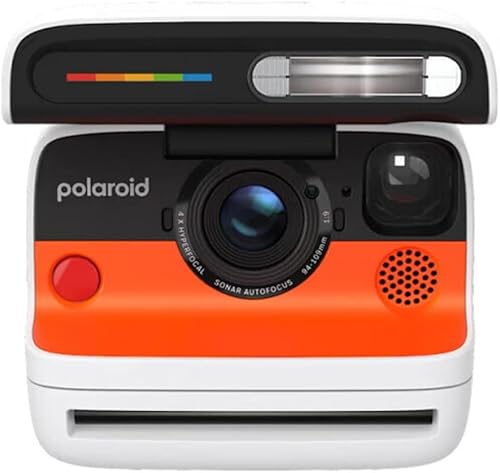 Polaroid Cámara instantánea Flip con enfoque automático de sonar y diseño retro (blanco)