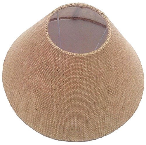 Image of RDC 10 inch Round Sand Brown Jute Lamp Shade for Table Lamp (E27 Holder Ring)