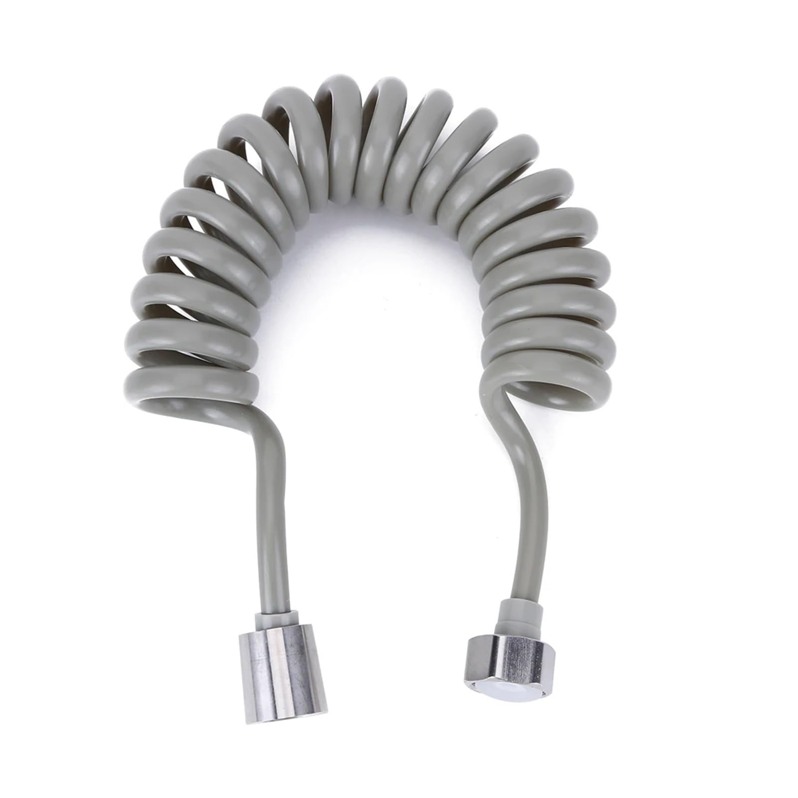 Manguera de ducha retráctil de 2 m, tubo de agua de plástico anti-le para rociador de bidé y grifo G1/2, ajuste universal, diseño de línea de teléfono flexible para uso en el baño