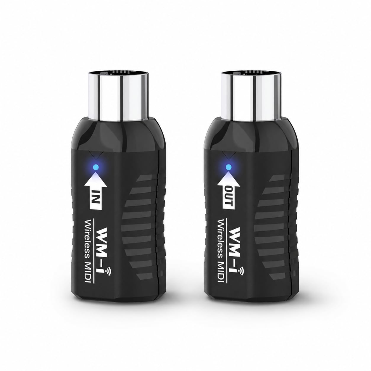POENVFPO Kabelloser MIDI-Adapter, Wiederaufladbarer 2,4-GHz-Sender-Empfänger mit Geringer Latenz, 10 M Reichweite, 48 Stunden Akkulaufzeit, Kompatibel mit Gitarre, Keyboard, Blasinstrumenten