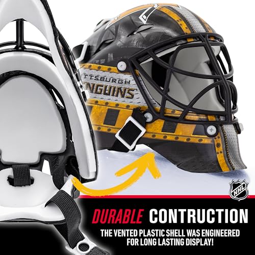 Franklin Sports NHL League Logo Pittsburgh Penguins Mini Goalie Mask - image 3