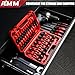 AMM 39PCS Magnetic Nut Driver Set for Impact Drill, Includes Metric & SAE Impact Driver Bit Set, Bit Extension & Drill Bit Adapter | 1/4