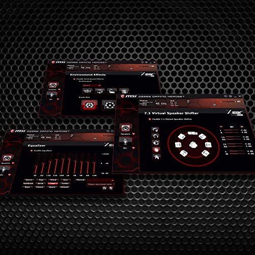 MSI DS502 Binaural Headset, zwart, rood - hoofdtelefoon (PC/games, binauraal, hoofdband, zwart, rood, bekabeld, 2 m) - Afbeelding 8