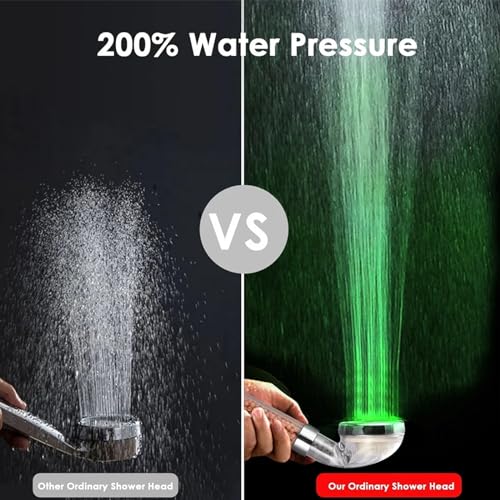 Cabezal de ducha LED Anion con cambio de color y pantalla de temperatura miniatura 7