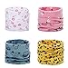 ANSUG 4 Pezzi Sciarpa Scaldacollo in Cotone Multiuso Sciarpa Caldo Cappello del Cotone Sciarpa O-Scaldacollo Loop per Bambino Bebè Infanzia Bambini Neonati - 40 * 21 cm