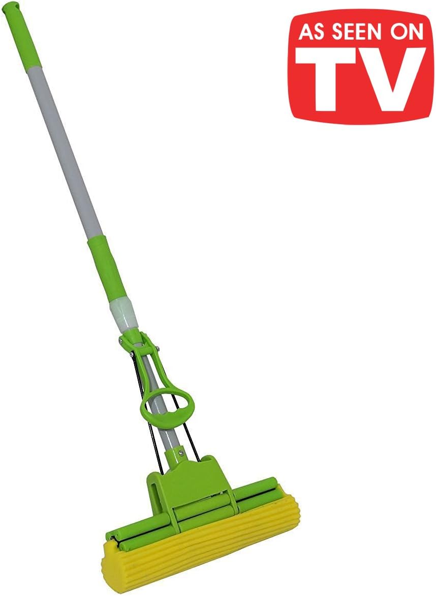 The ultimate Super Mop! Cleaning mop with adjustable telescopic handle PVA Super absorbent - Ideal for wet floor - sponge mop pro cleaner self wringing