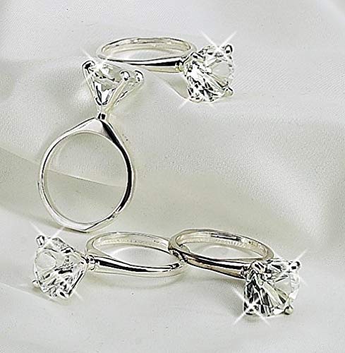 Elegance Silver 87321 Diamond Design Silver Plated Napkin Ring (Pack of 4)