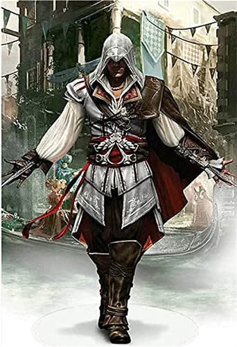 5D Diamant Peinture Kits,DIY Assassin's Creed Complète Grande Taille Diamond Painting Adultes Broderie Point De Croix Diamant Artisanat pour Salon Chambre...