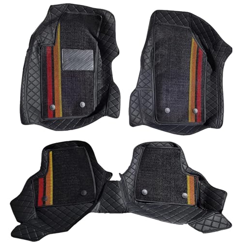 Tapis de sol sur mesure haut de gamme finition noire pour C3 auto