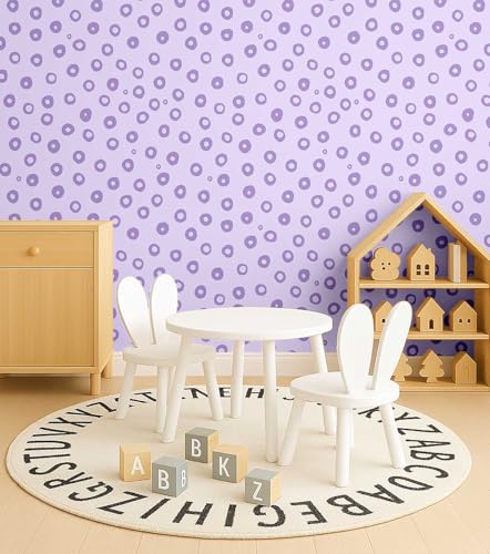 Papier peint vinyle autocollant violet géométrique texturé 63 cm - 3
