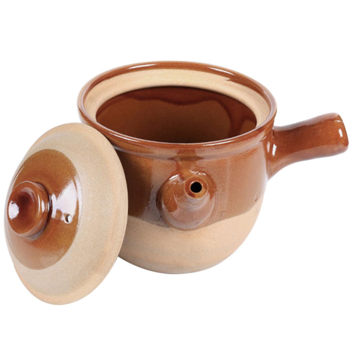 Cabilock Olla de Barro China para Cocinar de 3l Arcilla de Cerámica, Adecuado para Estofados y Sopas, Resistente a Fuego Abierto y Reutilizable