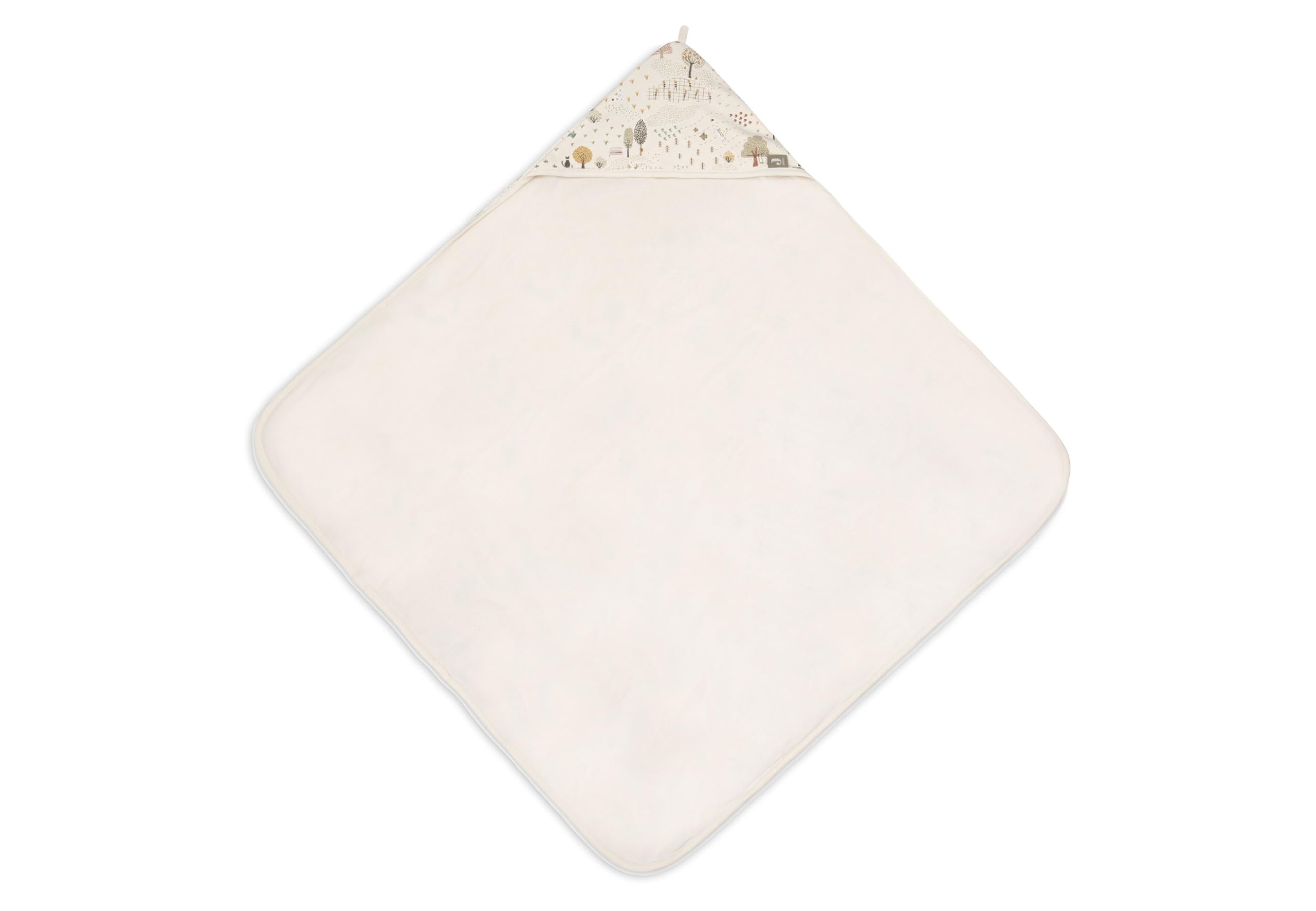 Jollein Kapuzenhandtuch Baby – Tiny Park – 75x75cm – 100% Baumwolle – Frottee – Oeko-TEX Zertifiziert – Baby Handtuch Kapuze – Kapuzenhandtuch Kinder für Mädchen und Jungen