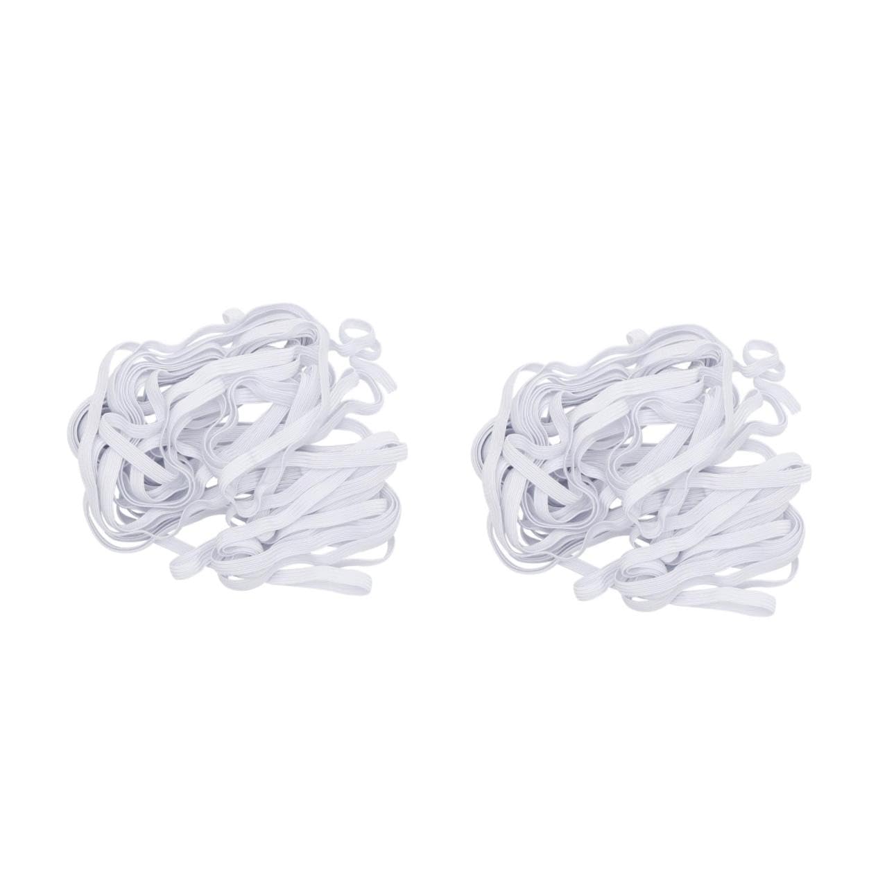 jojofuny 2 Banda Elastica Biancheria Intima Cordoncino Elastico per Cucire Biancheria Intima Abbigliamento Elastico Bande Accessori Elastico Fai da Te Ampia Fascia Elastica Bianca