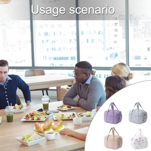 Bolsa de almuerzo para pícnics y comidas diarias organizador con compartimentos FOLODA de algodón 3