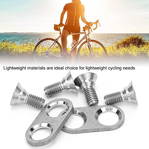 Vgeby Bike Pedal Cleats Screws And Washers, Road Bike Pedal Cleats Mounting Screws And Washers Titanium Alloy Cycling Accessory For Mtb Btx Bicycle And Spare Supplies #TOP2