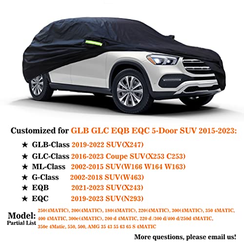 Image of Upgraded Car Cover Compatible with Mercedes-Benz GLB 2019-2026 / GLC 2015-2026 / AMG GLB GLC Coupe SUV, Waterproof All Weather Cover with Cotton Lining, Outdoor Indoor Rain Snow Sun UV Car Covers