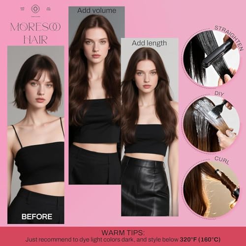 Image of Moresoo Human Hair Extensions Tape in Brown Blonde 24 Inch 20Pcs 50g | Tape hair extensions real human hair, extra-long strands, rooted blonde balayage, flat tabs, braids and photo shoots