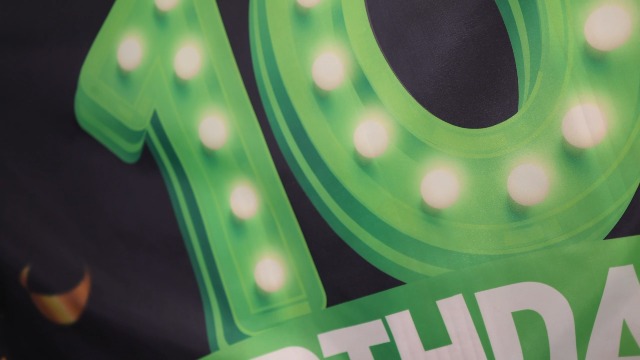 Happy 13th Birthday Banner Backdrop - 6x4 Ft Green & Silver Decor For Teen Party, With Hanging Ribbon - View #6