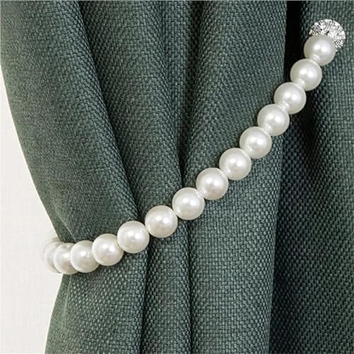 Alzapaños magnéticos de perlas para decorar las cortinas del salón y dormitorio 4