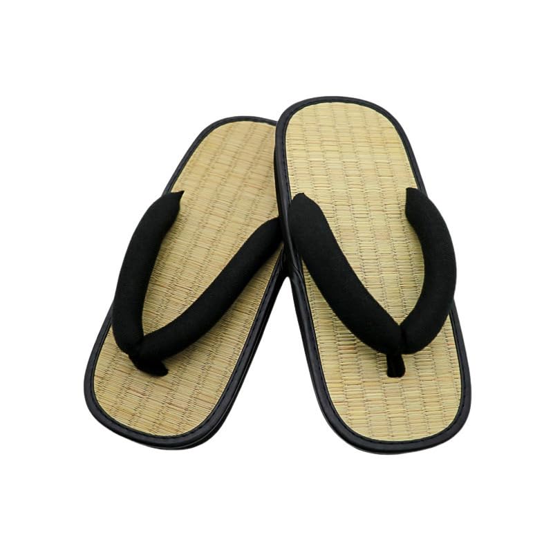 Bamboo Flip Flops Japanese Tatami Sandals Slippers, Flip Flops Square Toe Straw Slides, Organic Handmade Summer Beach Shoes4