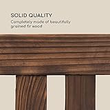 blumfeldt Murnau Gartenbank aus Echtholz dekorative Bank, flammenbehandelt - 5