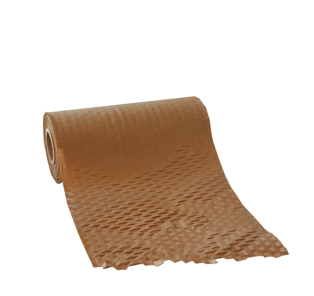 Jeco - Lot de 6 rouleaux de papier kraft en nid d’abeille 60cm x 25m Emballage écologique pour protection, rembourrage, emballage cadeaux, déménagement, remplace le film bulles