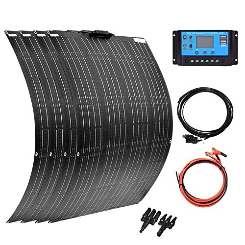 XINPUGUANG ソーラーパネル 4枚 100W 12V 単結晶 400W フレキシブル 太陽光発電キット 40A コントローラー RV 船舶 テント アウトドア 住宅 防災などに活躍
