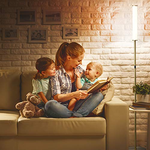 O’bright Led Cylinder Floor Lamp With Remote Control, Full Range Dimming, Adjustable Color Temperature 3000K-6000K, Minimalist Standing Lamps For Living Room, Bedrooms And Office, Antique Brass #TOP6